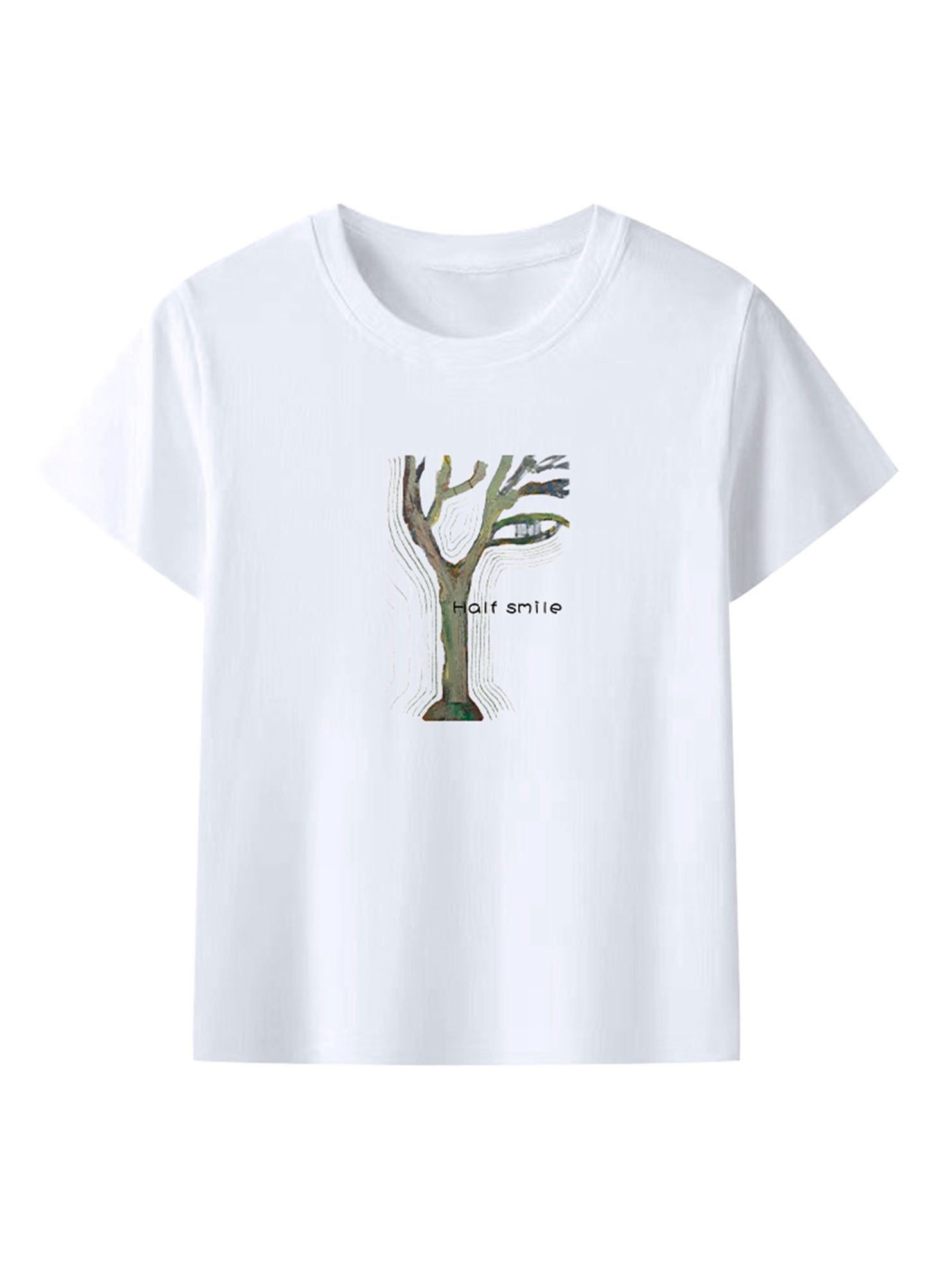 Forest Print White T-Shirt